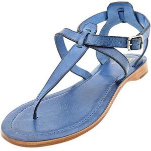 FRYE $164 Rachel T Thong Sandal Blue SZ 9 New